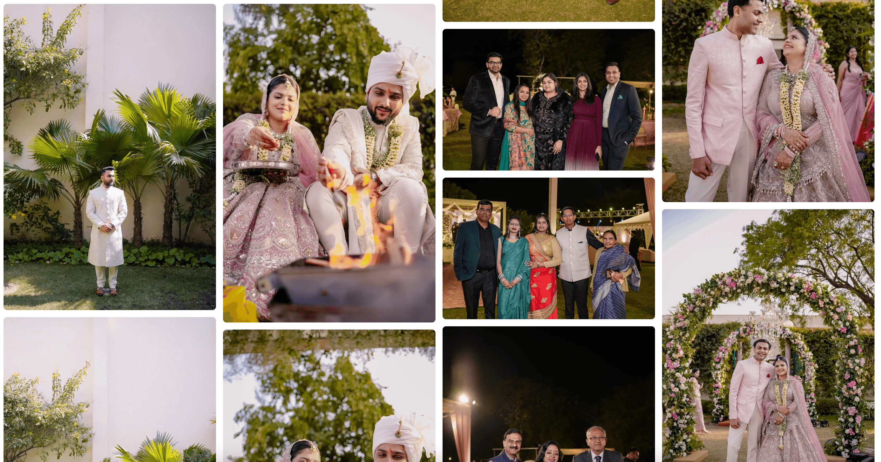 Beautiful wedding photography collage